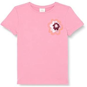 s.Oliver Junior Girl's T-shirt met pailletten, lila, 92/98, lila (lilac), 92/98 cm