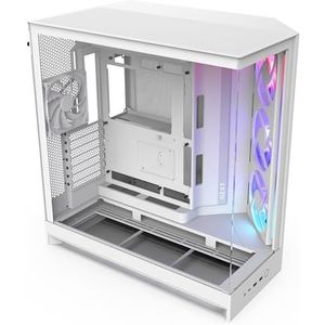 NZXT H9 Flow RGB - Grote ATX Mid-Tower PC-behuizing - Wit - Inclusief 1 x 420 mm RGB-ventilator