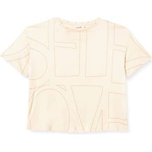 s.Oliver BLACK LABEL Dames T-shirt met korte mouwen Loose Fit T-shirt, crèmekleurig, 38