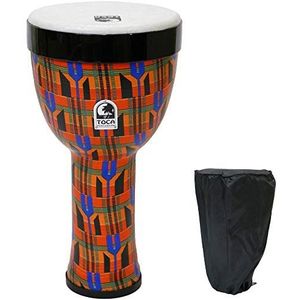 TOCA Nesting Drums Freestyle II (Weerbestendige PVC trommels, voor binnen & buiten, ruimtebesparend, lichtgewicht, voor muzikale opvoeding & therapie, diameter: 8""), Kente Cloth