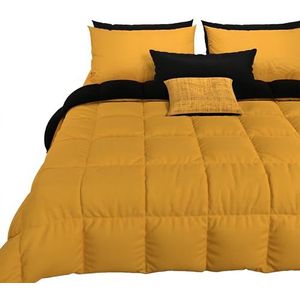 PETTI Artigiani Italiani, Dekbedden, warm en zacht dekbed, microvezel dekbed, 100% Made in Italy, microvezel, oranje, klein tweepersoonsbed (220x260 cm)