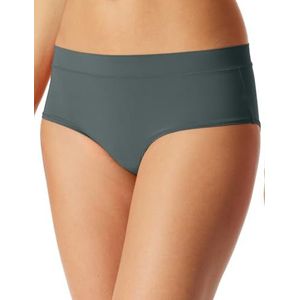 Schiesser Damesslip ondergoed met zachte unieke micro slip, donkergroen 181422, 40