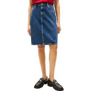Tommy Hilfiger Rechte rok voor dames, Denim (Dee), 32W