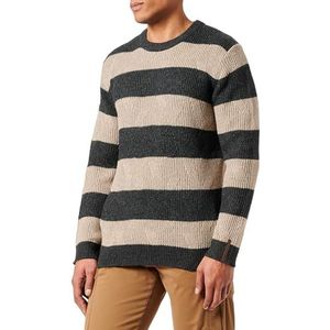 KEY LARGO - Harry Rod - Herentrui - Beige Antraciet - Hoogwaardige Acrylmix