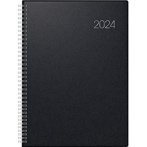 BRUNNEN Dagkalender model 787 2024 1 pagina = 1 dag A4 zwart