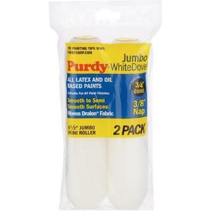 Purdy 140626012 Jumbo Mini White Dove Roller Vervanging, 2-Pack, 6-1/2"" x 3/8"" dutje