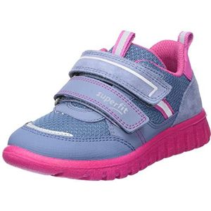 Superfit Sport7 Mini Sneakers voor meisjes, Blauw Roze 8020, 22 EU