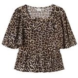 NAME IT Meisjes Nkflotta SS Top Box, Peyote, 116