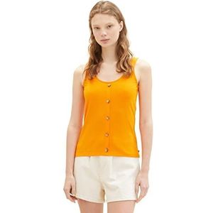 TOM TAILOR Denim Dames 1038399 Top, 31684 Bright Mango Orange, M, 31684 - Bright Mango Orange, M