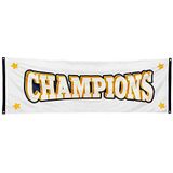 Boland 44771 - Banner Champions, afmeting 74 x 220 cm, vlag van polyester, banner, finish, winnaar, prijsuitreiking, sportfestival, feest