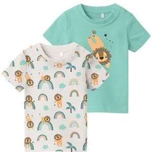 NAME IT Baby Jongens T-shirt, turquoise, 68 cm