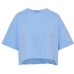 Mavi Pocket Tee T-shirt voor dames, Vista Blue., XS