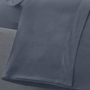 Serene Plain Dye Onderhoudsvriendelijk laken, polyester, denim, tweepersoonsbed
