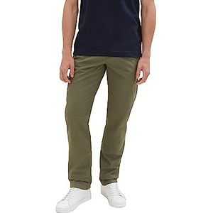 TOM TAILOR Regular chino broek voor heren, 34441 - Olive Zig Zag Minimaal, 28W x 34L