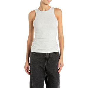 Replay - W3465.000.23946 - Mouwloos T-shirt - Licht Gemêleerd - Dameskleding