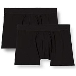 Build Your Brand Heren onderbroeken Heren Boxer Shorts 2-Pack Mannen ondergoed multipacks verkrijgbaar in vele kleuren, maten S - 5XL, zwart, XL