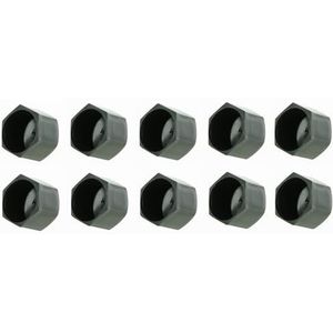 cyclingcolors 10 x afdekkap zeskantmoeren universele kunststof schroeven beschermdoppen bouten zwart M10 x 17 mm