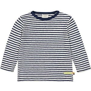 loud + proud Uniseks kinderstrepen met linnen, GOTS-gecertificeerd T-shirt, ultramarine, 86/92