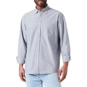 Seidensticker Casual overhemd voor heren, regular fit, zacht, New Button-down, lange mouwen, 100% katoen, donkerblauw, L