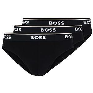 BOSS Men's 3-Pack Classic Regular Fit Stretch Briefs, Black, XXL