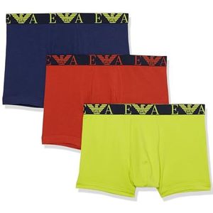 Emporio Armani Heren Boxer Shorts (3 stuks), roest/limoen/inkt, S
