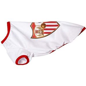 Sevilla CF T-shirt voor honden of katten, 7 maten verkrijgbaar, teamuitrusting, maat M, hoge kwaliteit, officieel product (CyP Brands)