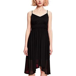 Esprit Collectie mesh jurk met elastische manchetten, 001/Black, XL