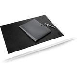 Durable 730501 schrijfblok van hoogwaardig zacht leer, 650 x 450 mm, slipvast, made in Germany, zwart.