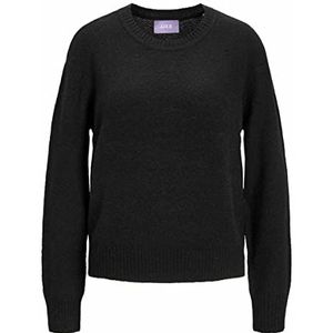 JACK & JONES Dames Jjxx Jxsilje Ls Upgrade Crew Neck Knit Noos Pullover, zwart, L