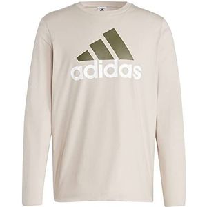 adidas Heren Essentials Long Sleeve Tee, Wonder Taupe, XS