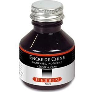 Herbin 11209T - Fles zwarte Indiase inkt, 50 ml