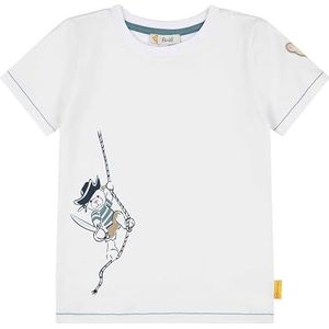 Steiff Jongens-T-shirt met korte mouwen, helder wit, wit (bright white), 98 cm