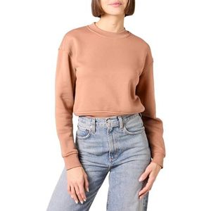Amazon Essentials Dames bijgesneden drop-shoulder sweatshirt (verkrijgbaar in grote maten), lichtbruin, XL