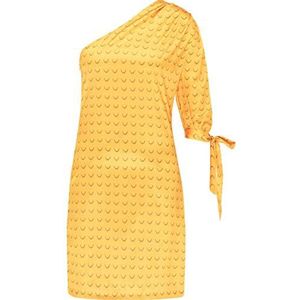 IZIA Dames One-Shoulder jurk 19311549, mosterd, XXL, mosterd, XXL