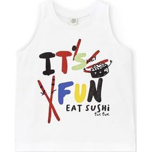 Tuc Tuc Mouwloos T-shirt voor baby's en peuters, Wit, 6 Maanden