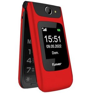 Funker - C200 Comfort - Mobiele Telefoon - Rood - 4G - Eenvoudig te Bedienen