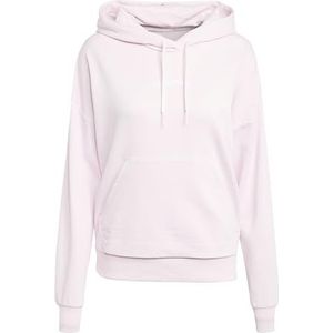 adidas Dames ESSENTIALS LINEAR FRENCH TERRY HOODIE, clear pink/white, XL