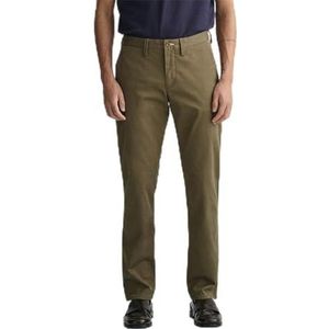 GANT Heren Slim Twill Chino's Klassieke broek, Juniper Green., 36W x 32L