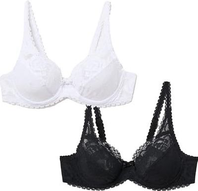 Playtex - Flower Elegance - Omsluitende BH - Wit - Set van 2