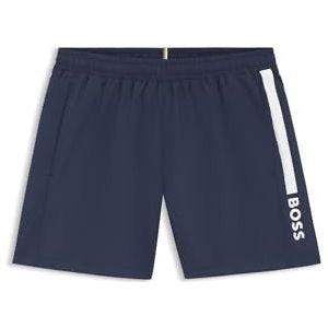 BOSS - Gestreepte Zwemshort - Blauw - Gerecycled Polyester