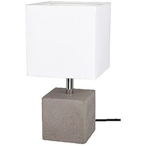 Homemania Bureaulamp Shade vorm – bureau, nachtkastje – grijs, wit, cement, stof 30 x 15 x 15 cm