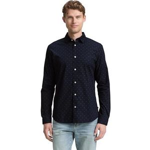 TOM TAILOR heren overhemd, 38505 - Navy Minimal Design, XXL