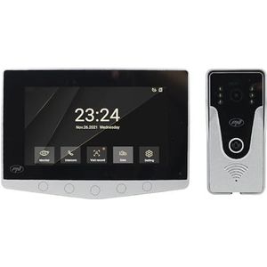 PNI DF780 1 Monitor Video Intercom System, 7"" 1080p Touch Screen, Card Slot, IP65 Supports Serial Connection of 4 Monitors, 2 External Units and 2 CCTV Cameras