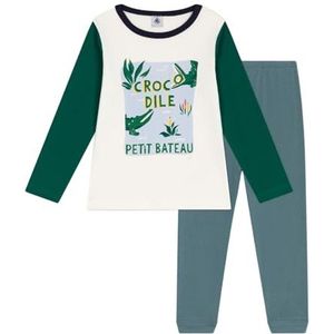 Petit Bateau Tweekleurige katoenen pyjama voor kinderen, Gobelin/Multico, 24 Maanden