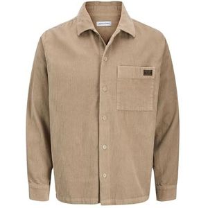 Jack & Jones - Overhemd - Donkerbeige - Corduroy - Lange Mouw
