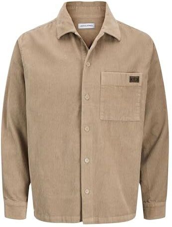 Jack & Jones - Overhemd - Donkerbeige - Corduroy - Lange Mouw