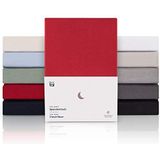 Blumtal Hoeslaken Premium Jersey - 90 x 200 cm - tot 25 cm Matrashoogte - Rood - 100% Katoen - Set van 2