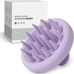 ZMCLG Hoofdmassage borstel [nat en droog], shampoo haarborstel voor peeling en hoofdmassage, hoofdmassageborstel, grijs-violet