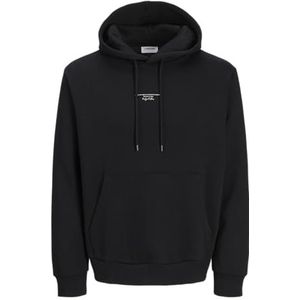 JACK & JONES Jjkenji Sweat Hood Pls - Plus Size, zwart, 6XL
