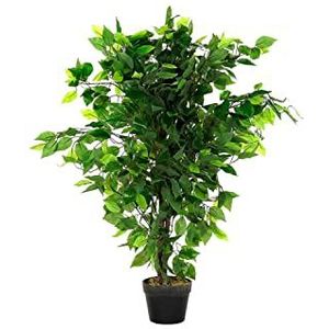 Items Kunstplant Ficus plant in bloempot - Groen - 50 x 90 cm